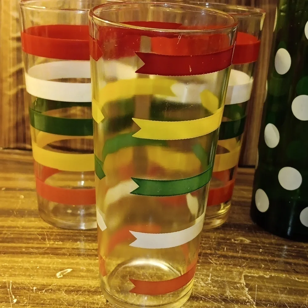 Vintage mcm retro colorful glasses